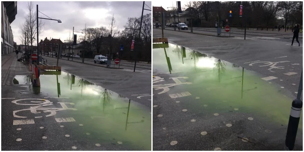 Helle var ude og løbe på Østerbro, da hun pludselig kiggede ned: ‘Hvorfor har vi grønt vand?’