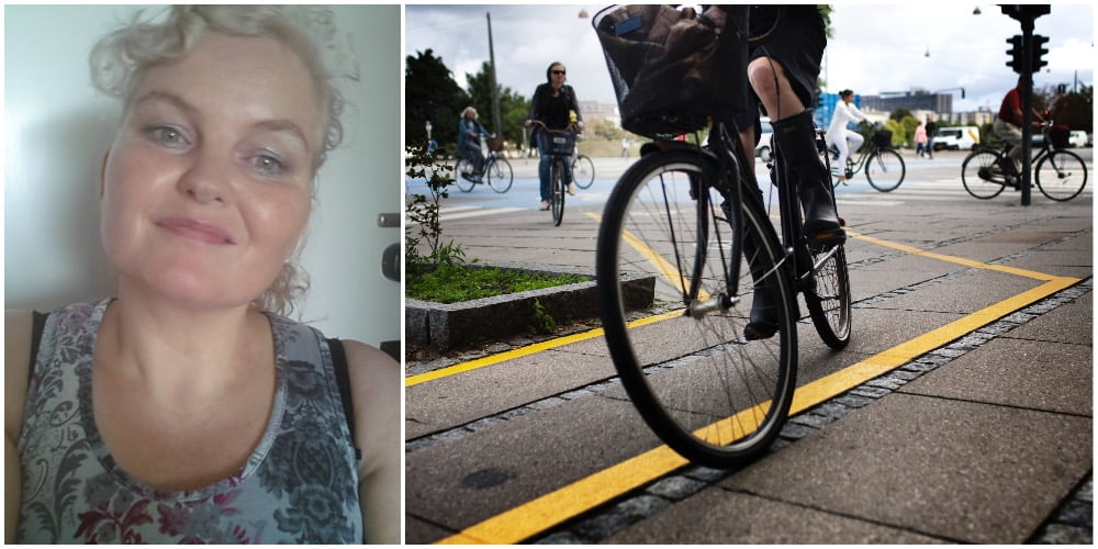 Styrtede på cyklen: Leyla raser over glatte cykelstier i København